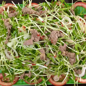 BÒ XÀO CẢI MẦM