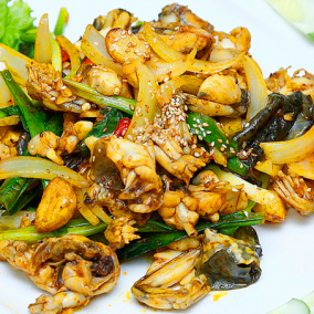 ẾCH XÀO LĂN/ SẢ ỚT 
