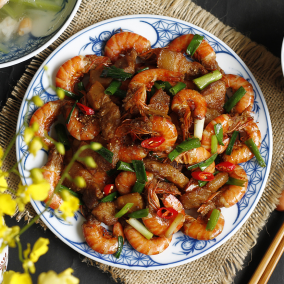 THỊT BA CHỈ RAM TÔM